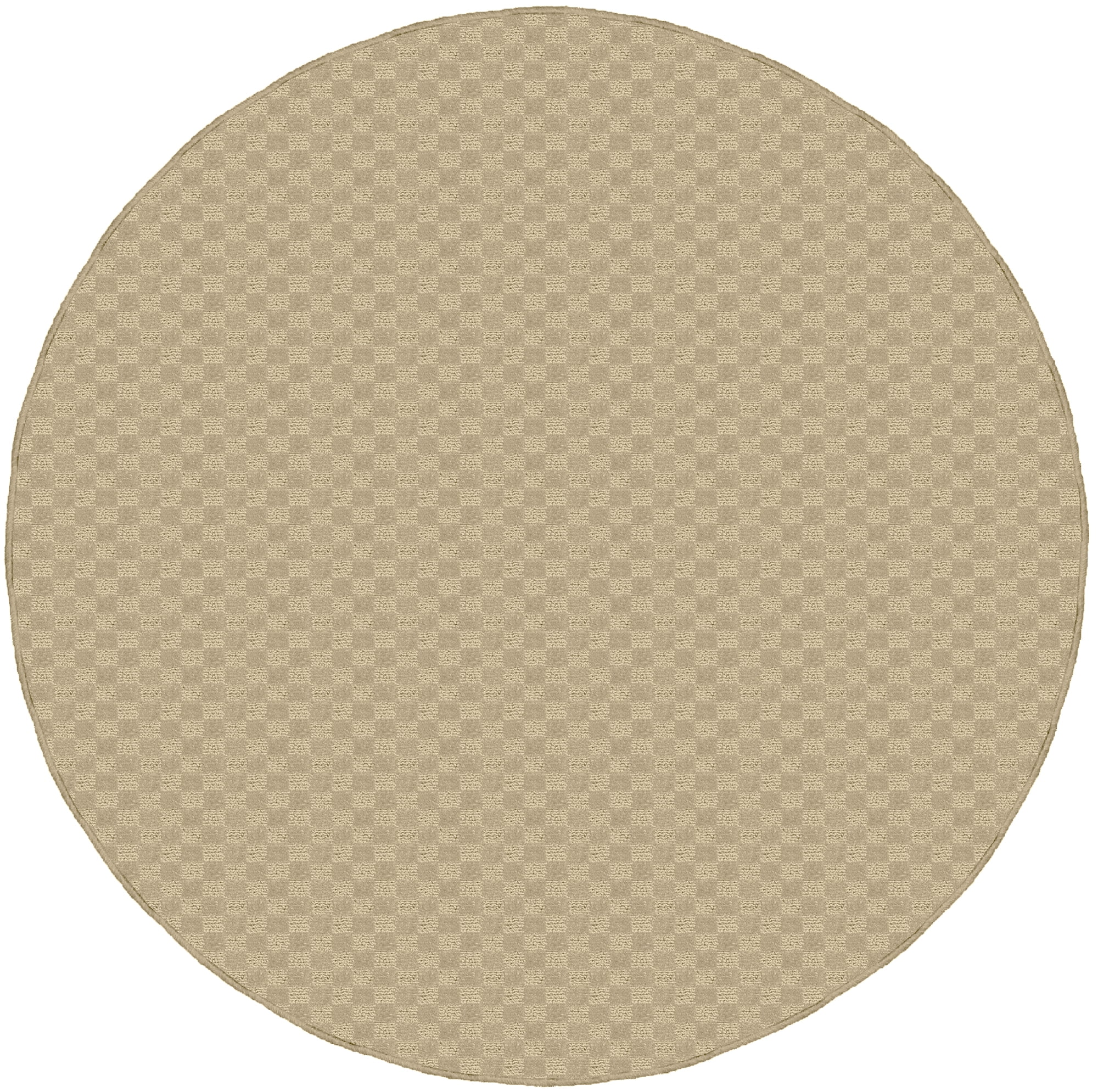 Tan Round Rug Garland Rugs Medallion 5' x 5' Round Tan Polypropylene Indoor Area Rug ...