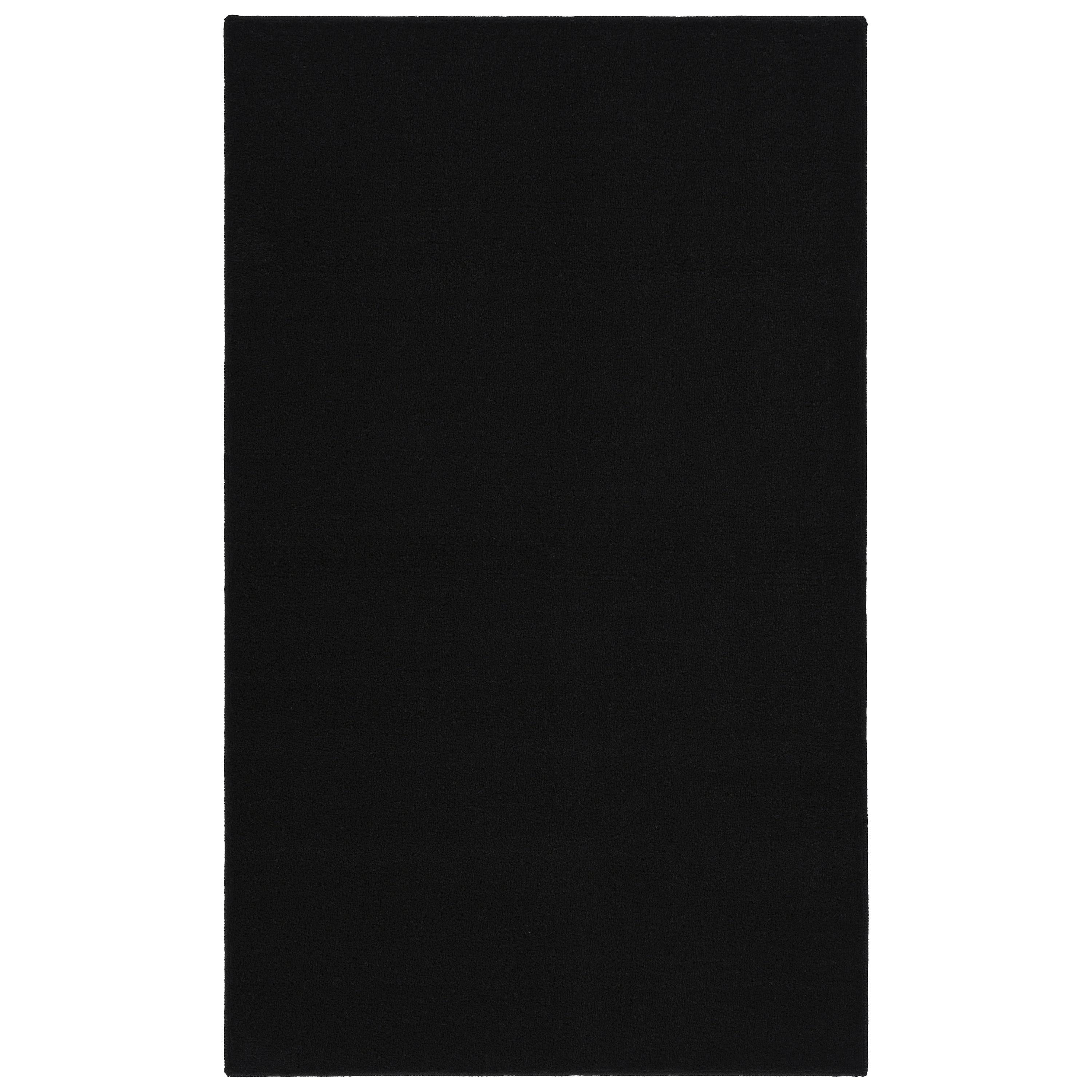 Garland Rug Palmer Plush Washable Black Indoor Area Rug, 3' x 5'