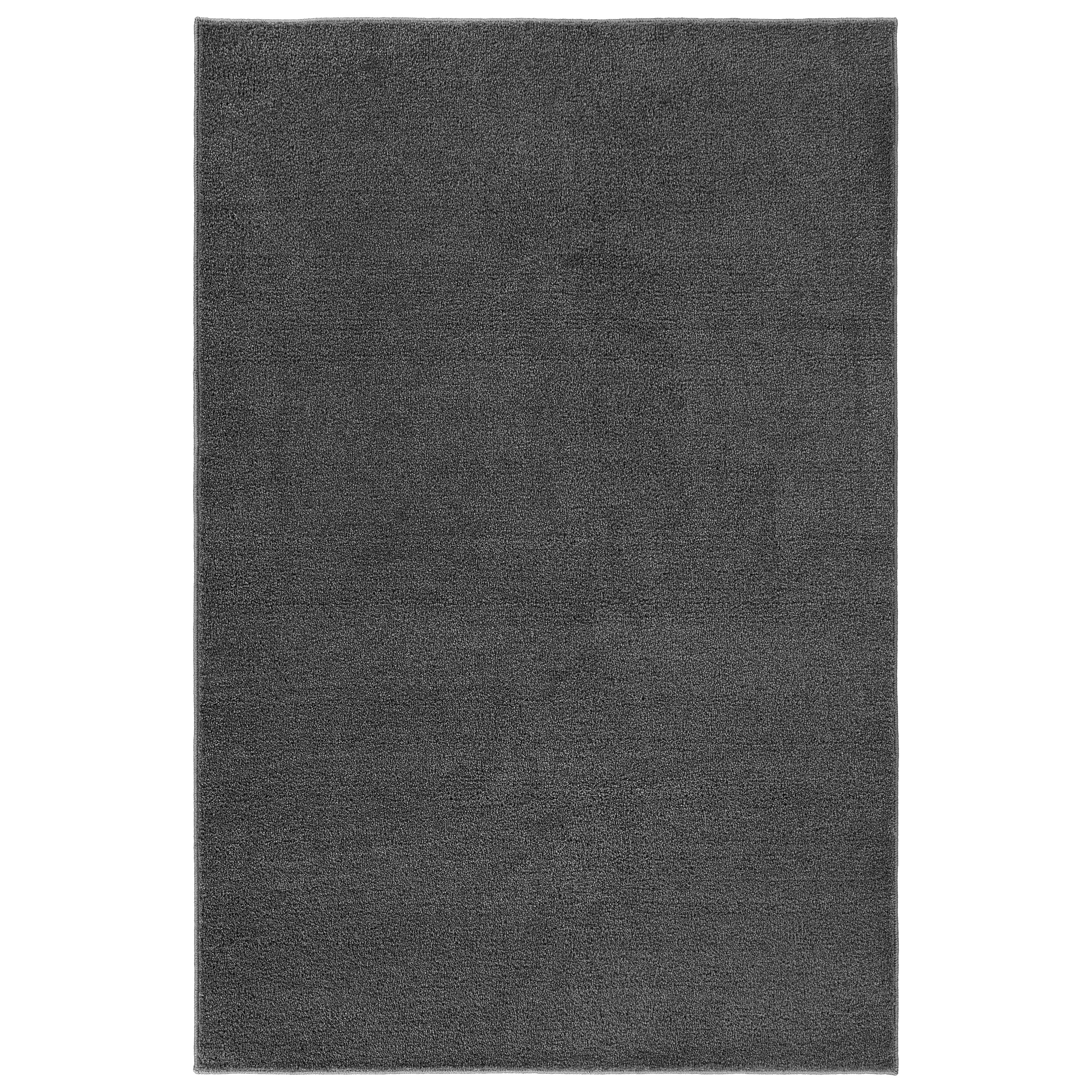 Garland Rug Palmer Plush Washable Cinder Gray Indoor Area Rug, 4' x 6'