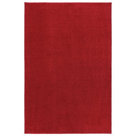 Garland Rug Palmer Plush Washable Classic Red Indoor Area Rug, 4' x 6'