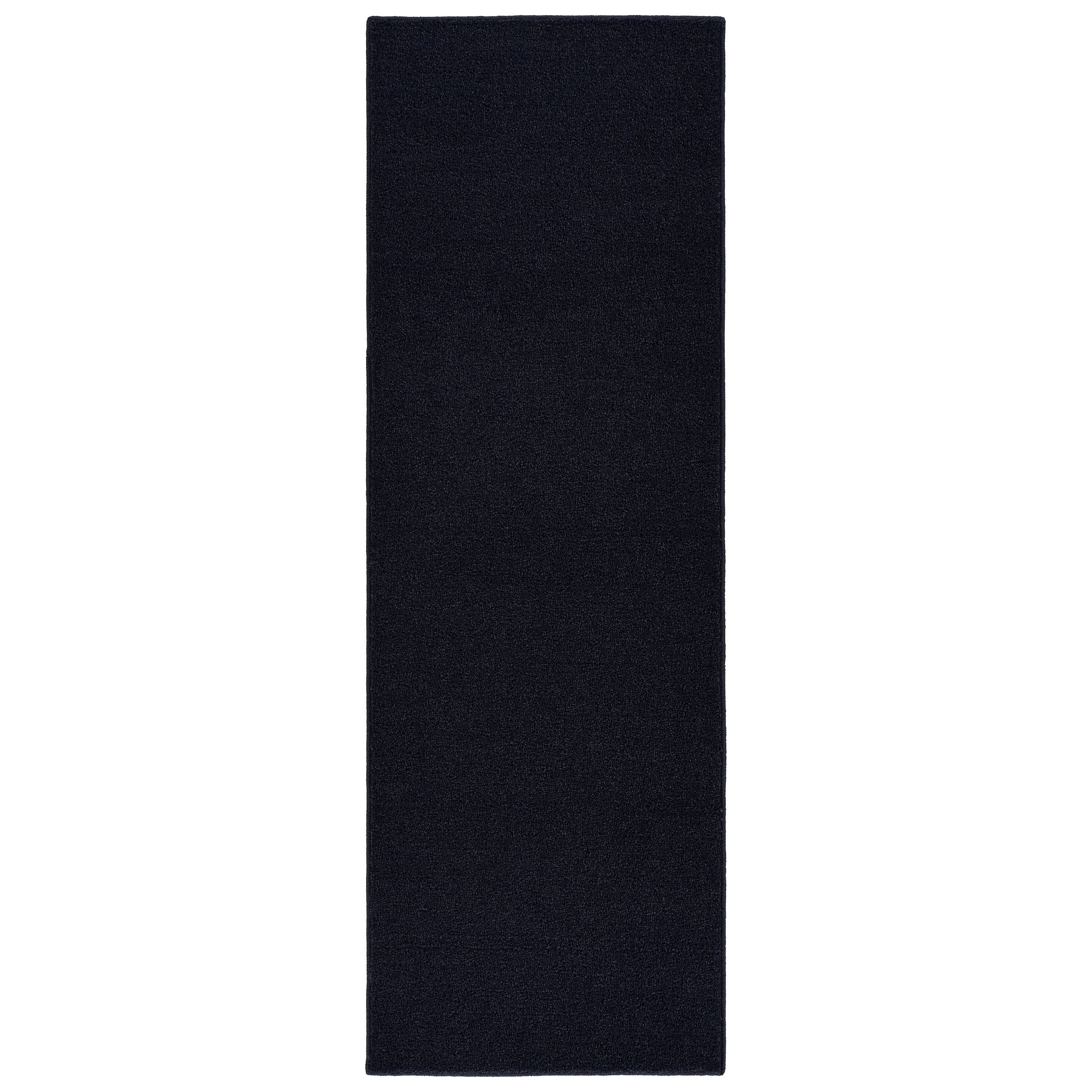 Garland Rug Palmer Plush Washable Navy Blue Indoor Runner Rug, 2' x 6'