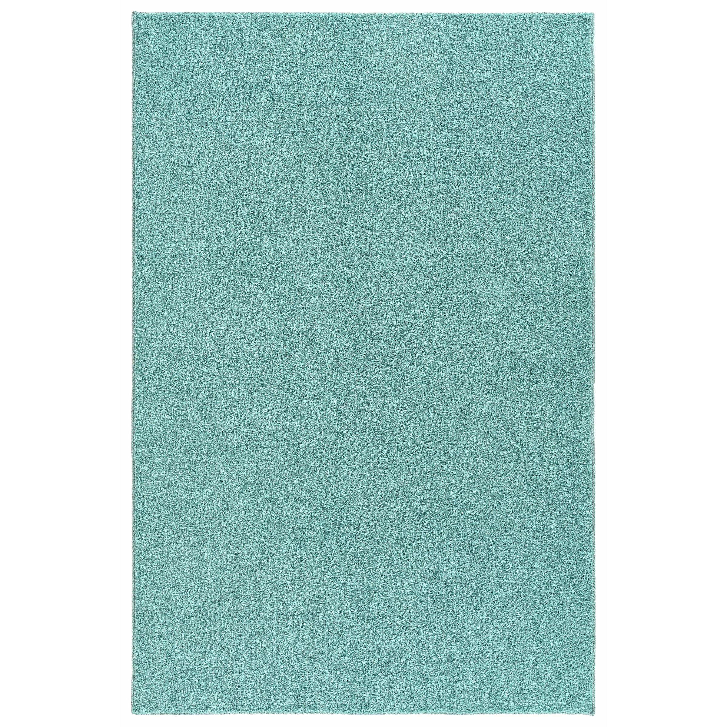 Garland Rug Palmer Plush Washable Sea Foam Indoor Area Rug, 4' x 6'