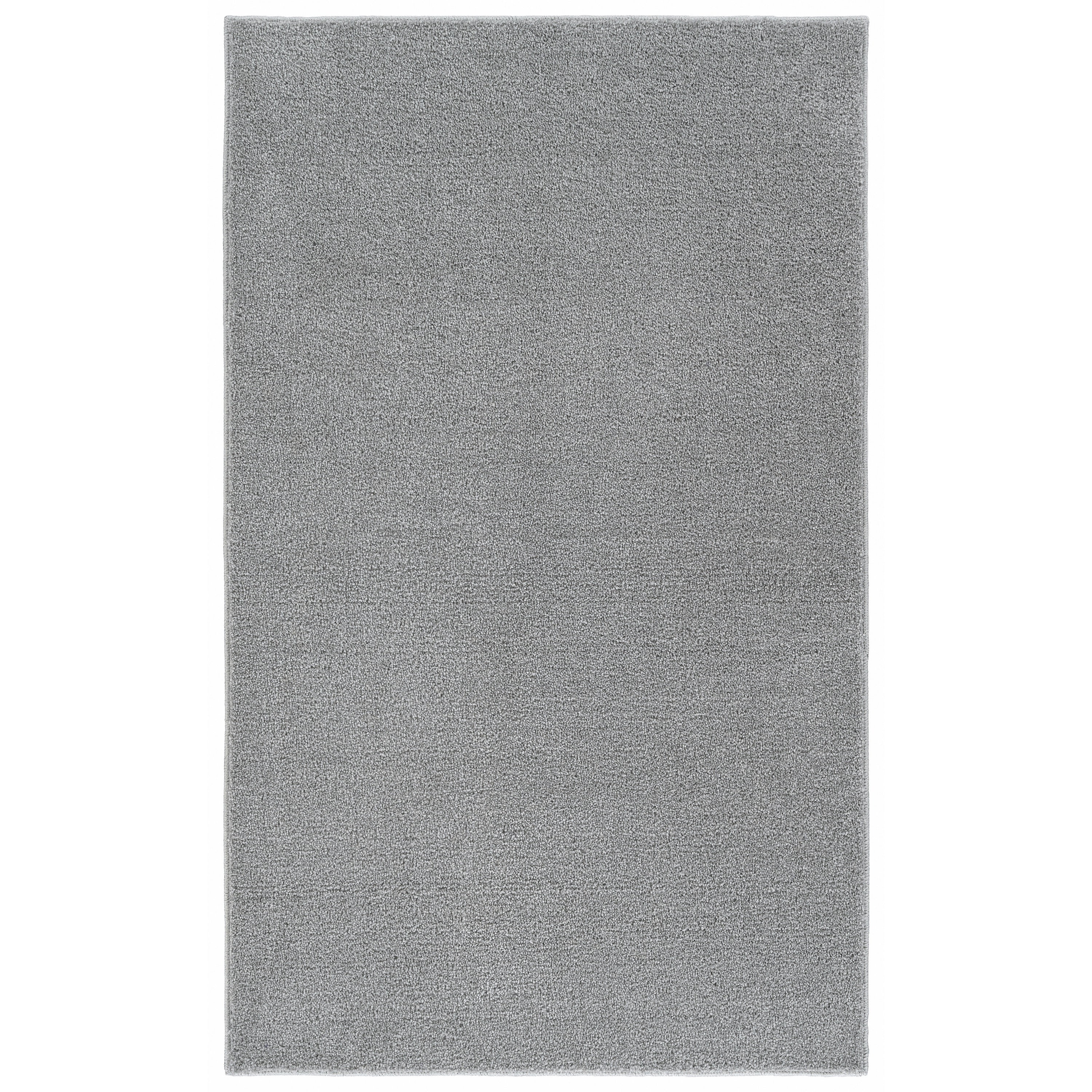 Garland Rug Palmer Plush Washable Silver Indoor Area Rug, 3' x 5'