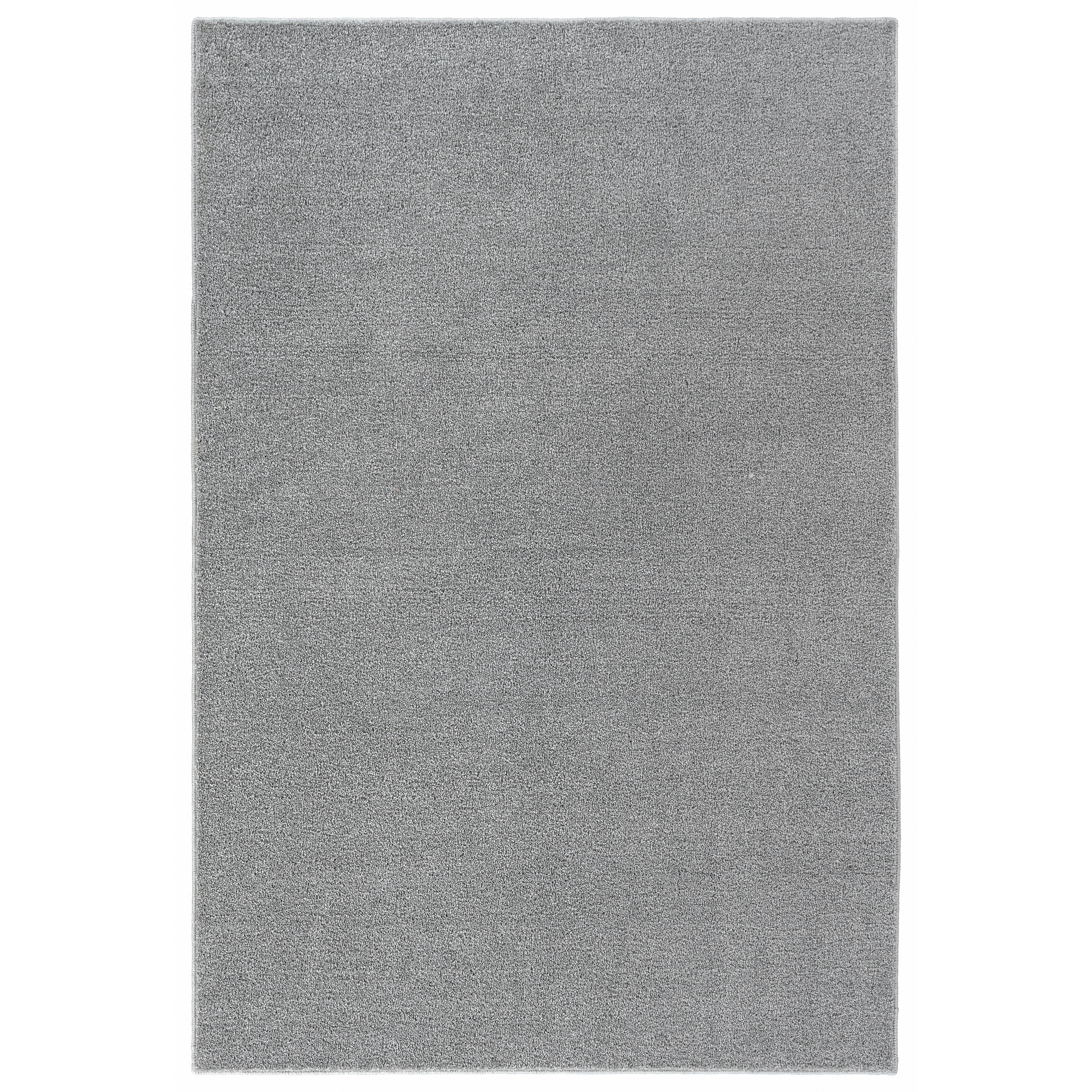 Garland Rug Palmer Plush Washable Silver Indoor Area Rug, 4' x 6'