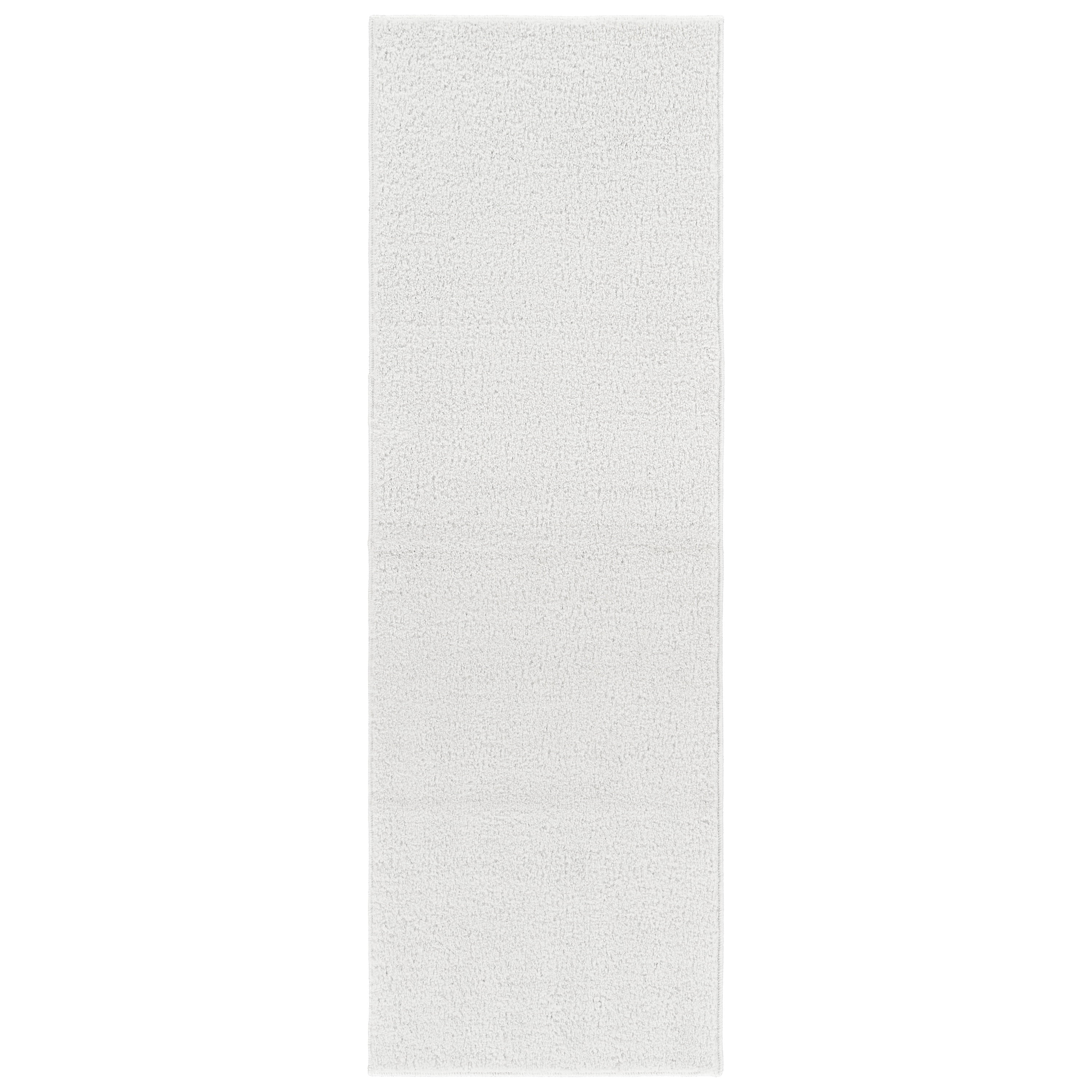 Garland Rug Palmer Plush Washable White Indoor Runner Rug, 2' x 6'