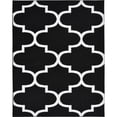 thumbnail image 1 of Garland Rug Quatrefoil Polypropylene Black/White Indoor Area Rug, 8' x 10', 1 of 5