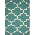 thumbnail image 1 of Garland Rug Quatrefoil Polypropylene Teal/Ivory Indoor Area Rug, 5' x 7', 1 of 5