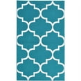 thumbnail image 1 of Garland Rug Quatrefoil Polypropylene Teal/White Indoor Area Rug, 5' x 7', 1 of 5