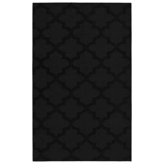 Garland Rug Quatro Polypropylene Black Indoor Area Rug, 5' x 8'