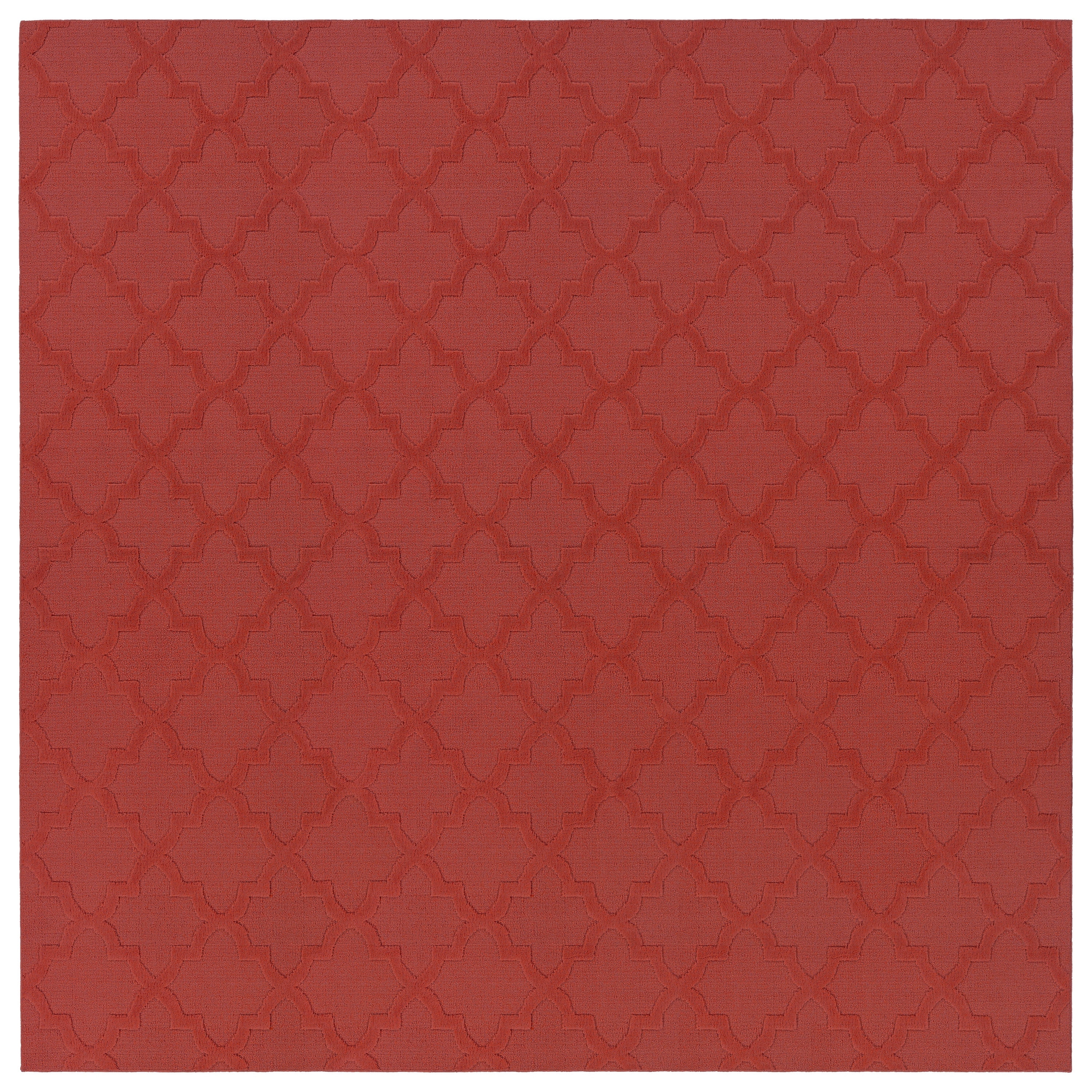 Garland Rug Quatro Polypropylene Chili Red Indoor Area Rug, 12' x 12'