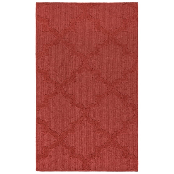 Garland Rug Quatro Polypropylene Chili Red Indoor Area Rug, 3' x 5'