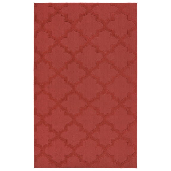 Garland Rug Quatro Polypropylene Chili Red Indoor Area Rug, 4' x 6'