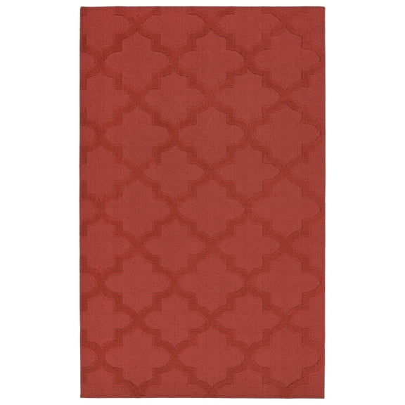 Garland Rug Quatro Polypropylene Chili Red Indoor Area Rug, 5' x 7'