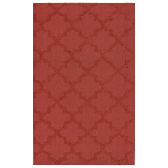 Garland Rug Quatro Polypropylene Chili Red Indoor Area Rug, 5' x 8'