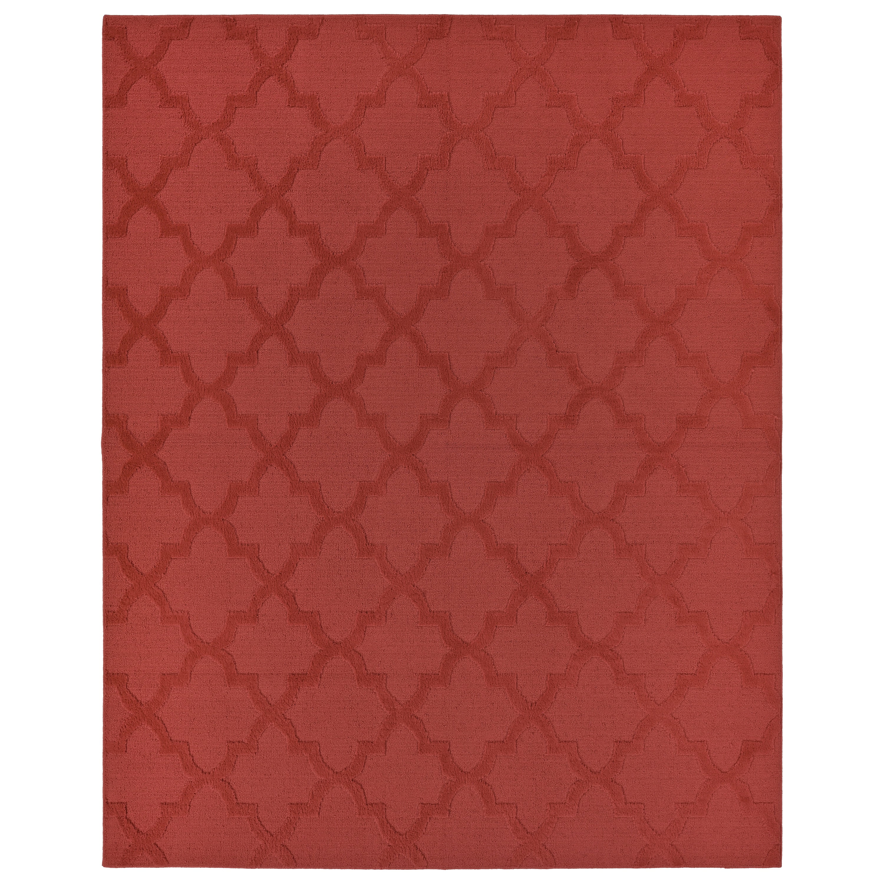 Garland Rug Quatro Polypropylene Chili Red Indoor Area Rug, 9' x 12'