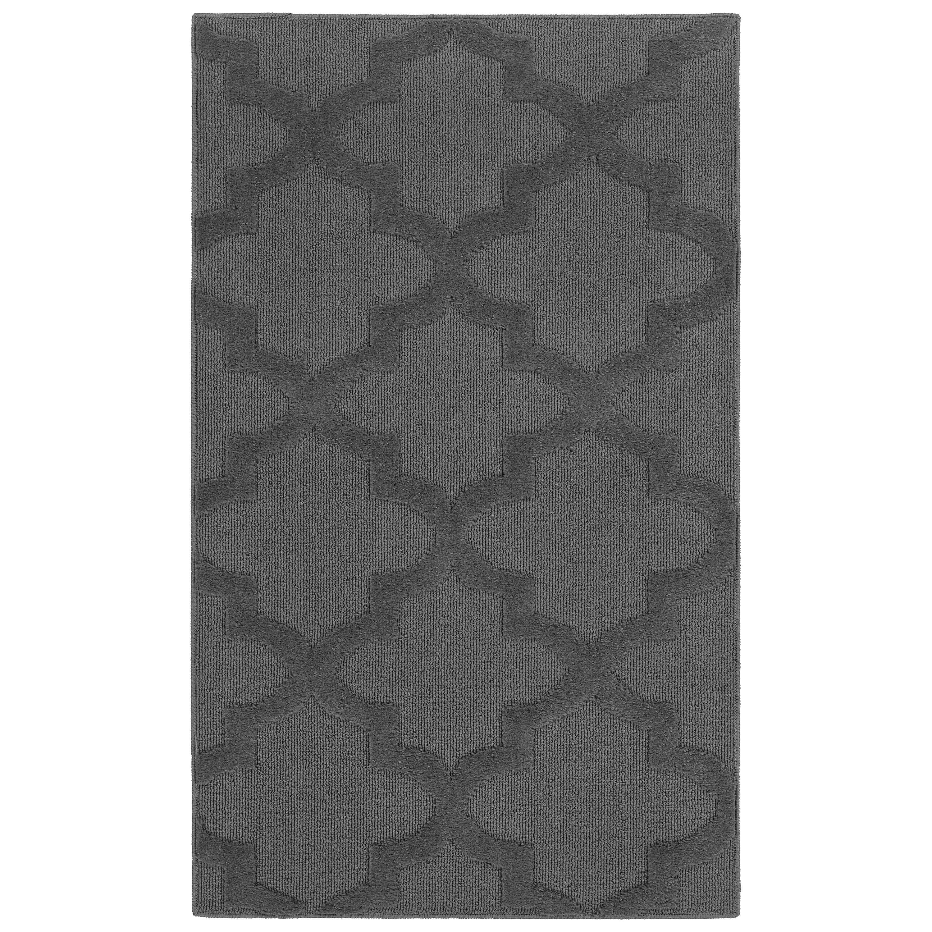 Garland Rug Quatro Polypropylene Cinder Gray Indoor Area Rug, 3' x 5'