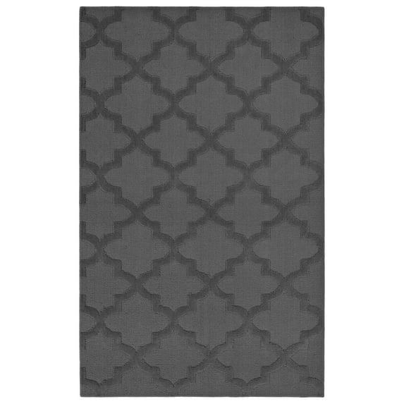 Garland Rug Quatro Polypropylene Cinder Gray Indoor Area Rug, 4' x 6'
