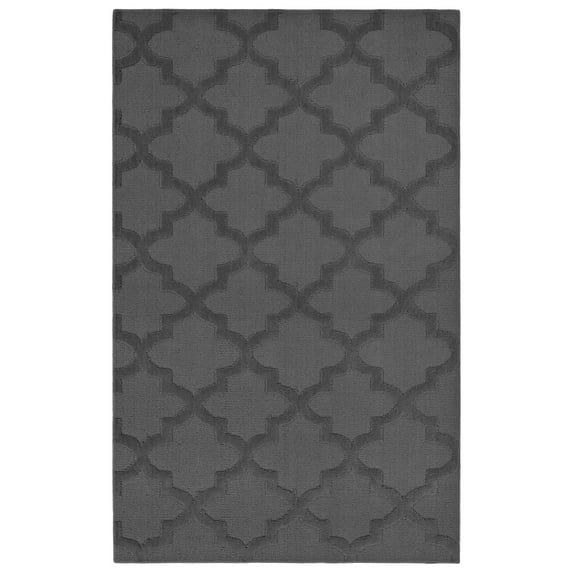 Garland Rug Quatro Polypropylene Cinder Gray Indoor Area Rug, 5' x 7'