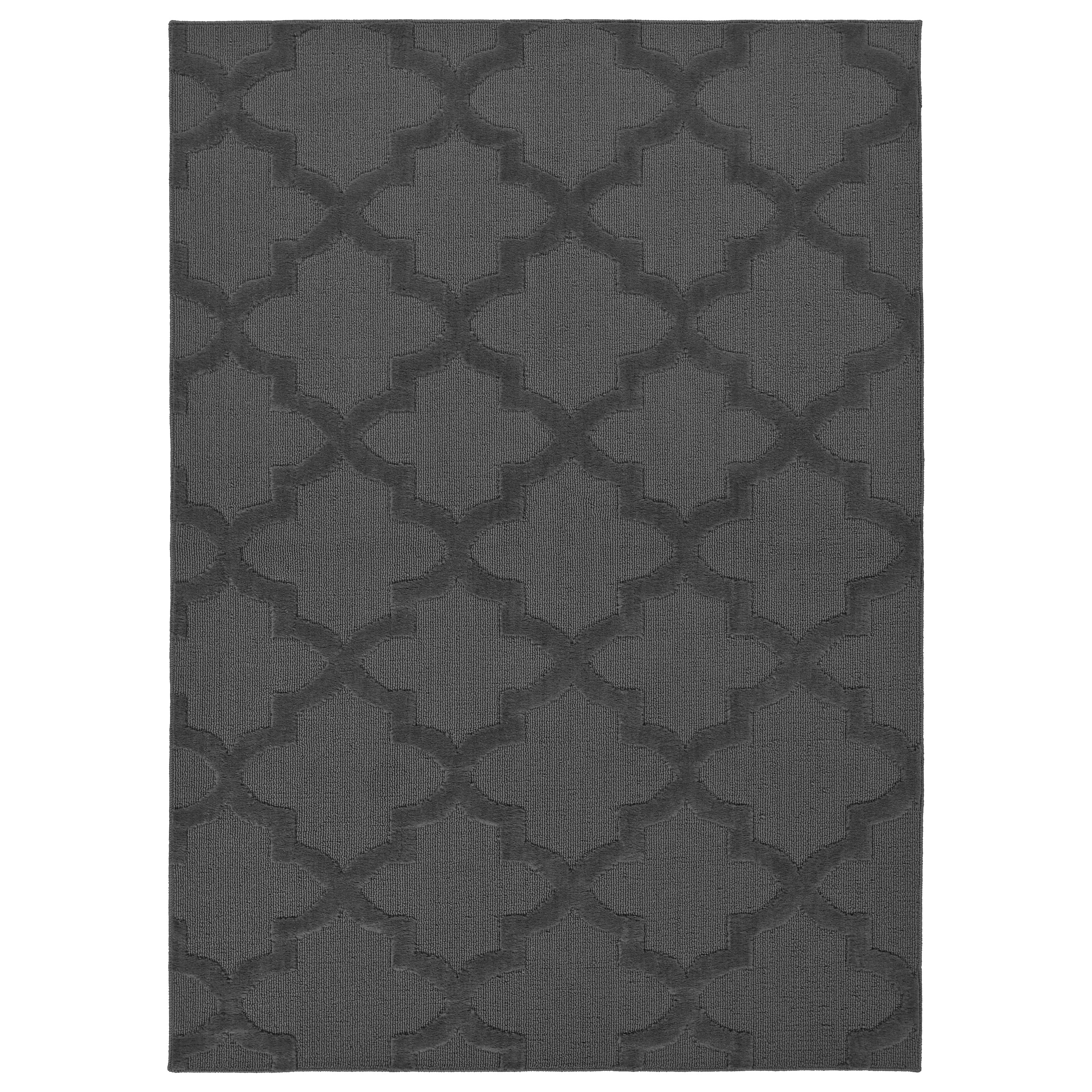 Garland Rug Quatro Polypropylene Cinder Gray Indoor Area Rug, 6' x 9'
