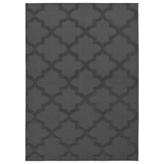 Garland Rug Quatro Polypropylene Cinder Gray Indoor Area Rug, 6' x 9'