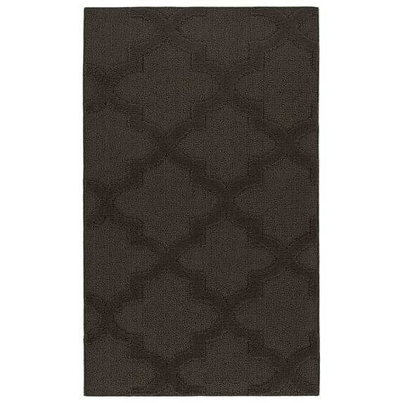 Garland Rug Quatro Polypropylene Mocha Indoor Area Rug, 3' x 5'