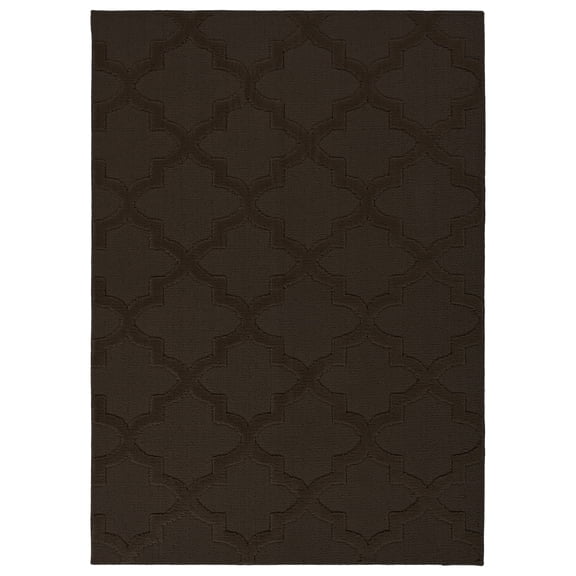 Garland Rug Quatro Polypropylene Mocha Indoor Area Rug, 5' x 7'