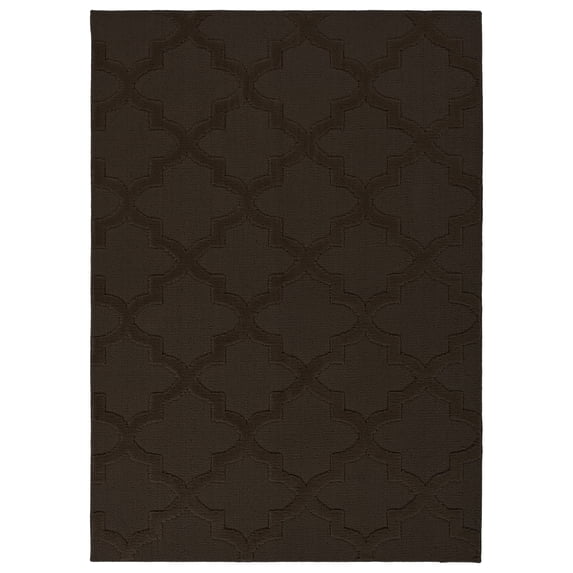 Garland Rug Quatro Polypropylene Mocha Indoor Area Rug, 5' x 7'