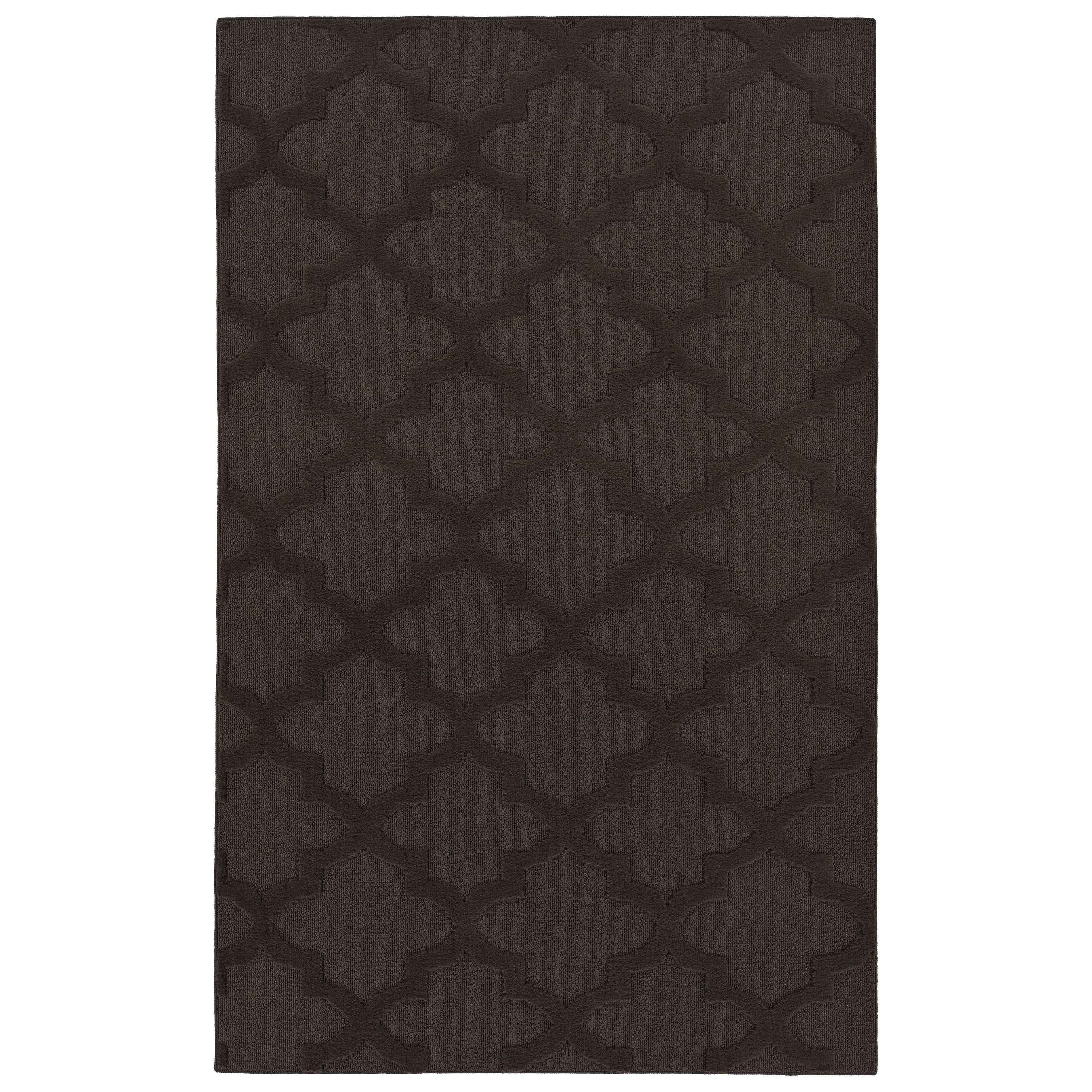 Garland Rug Quatro Polypropylene Mocha Indoor Area Rug, 8' x 10'