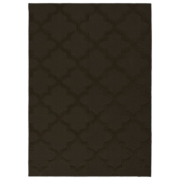 Garland Rug Quatro Polypropylene Mocha Indoor Area Rug, 9' x 12'
