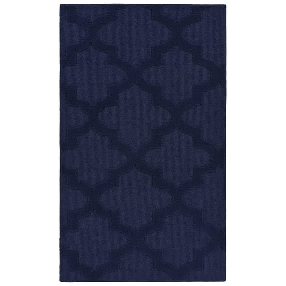 Garland Rug Quatro Polypropylene Navy Indoor Area Rug, 4' x 6'