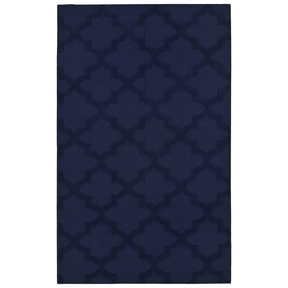 Garland Rug Quatro Polypropylene Navy Indoor Area Rug, 5' x 7'