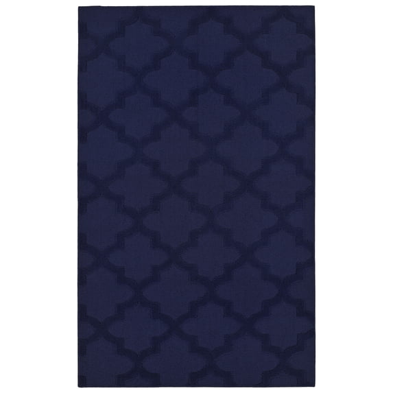 Garland Rug Quatro Polypropylene Navy Indoor Area Rug, 5' x 7'