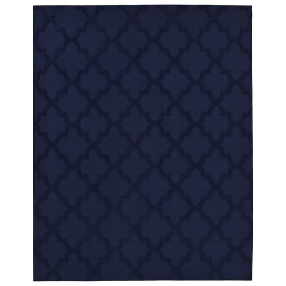 Garland Rug Quatro Polypropylene Navy Indoor Area Rug, 7'6" x 9'6"