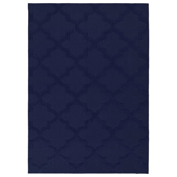 Garland Rug Quatro Polypropylene Navy Indoor Area Rug, 8' x 10'