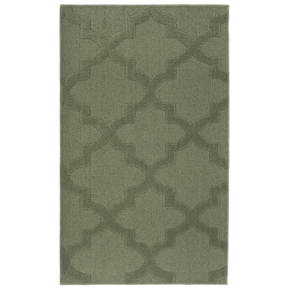 Garland Rug Quatro Polypropylene Sage Indoor Area Rug, 3' x 5'
