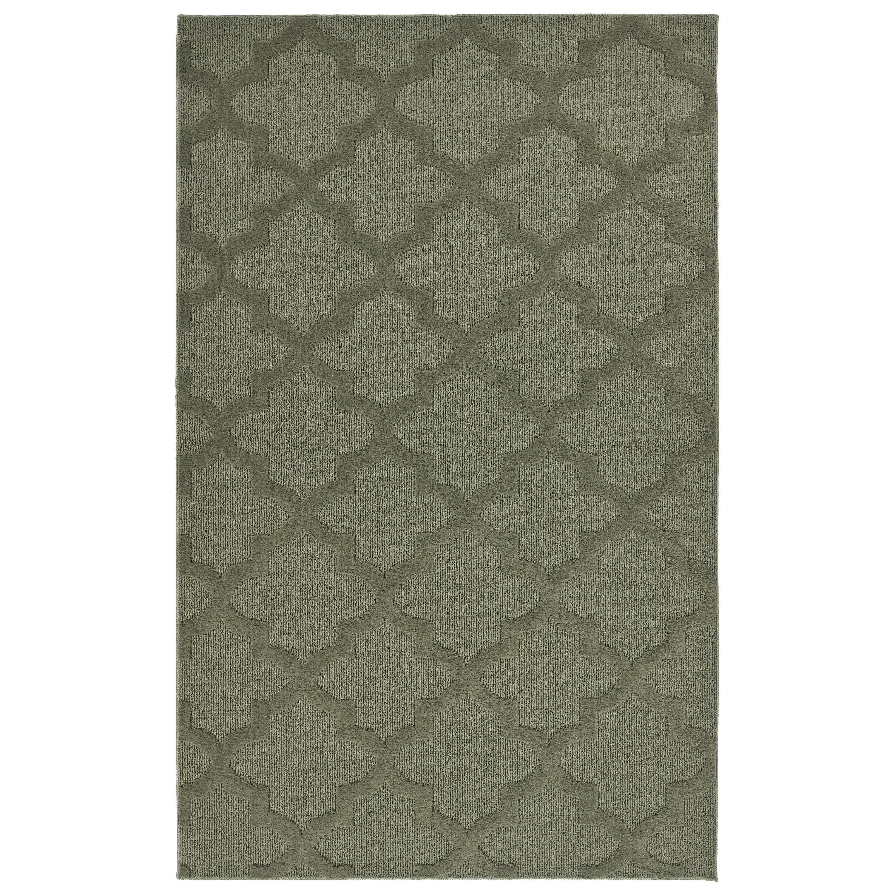 Garland Rug Quatro Polypropylene Sage Indoor Area Rug, 4' x 6'