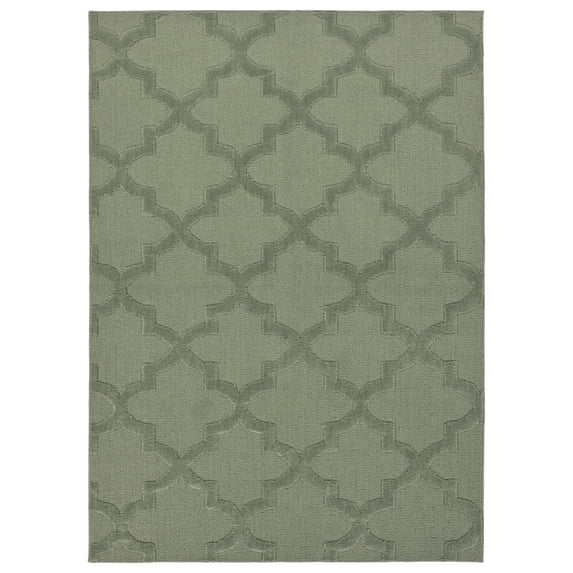 Garland Rug Quatro Polypropylene Sage Indoor Area Rug, 5' x 7'