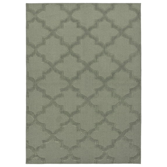 Garland Rug Quatro Polypropylene Sage Indoor Area Rug, 7'6" x 9'6"