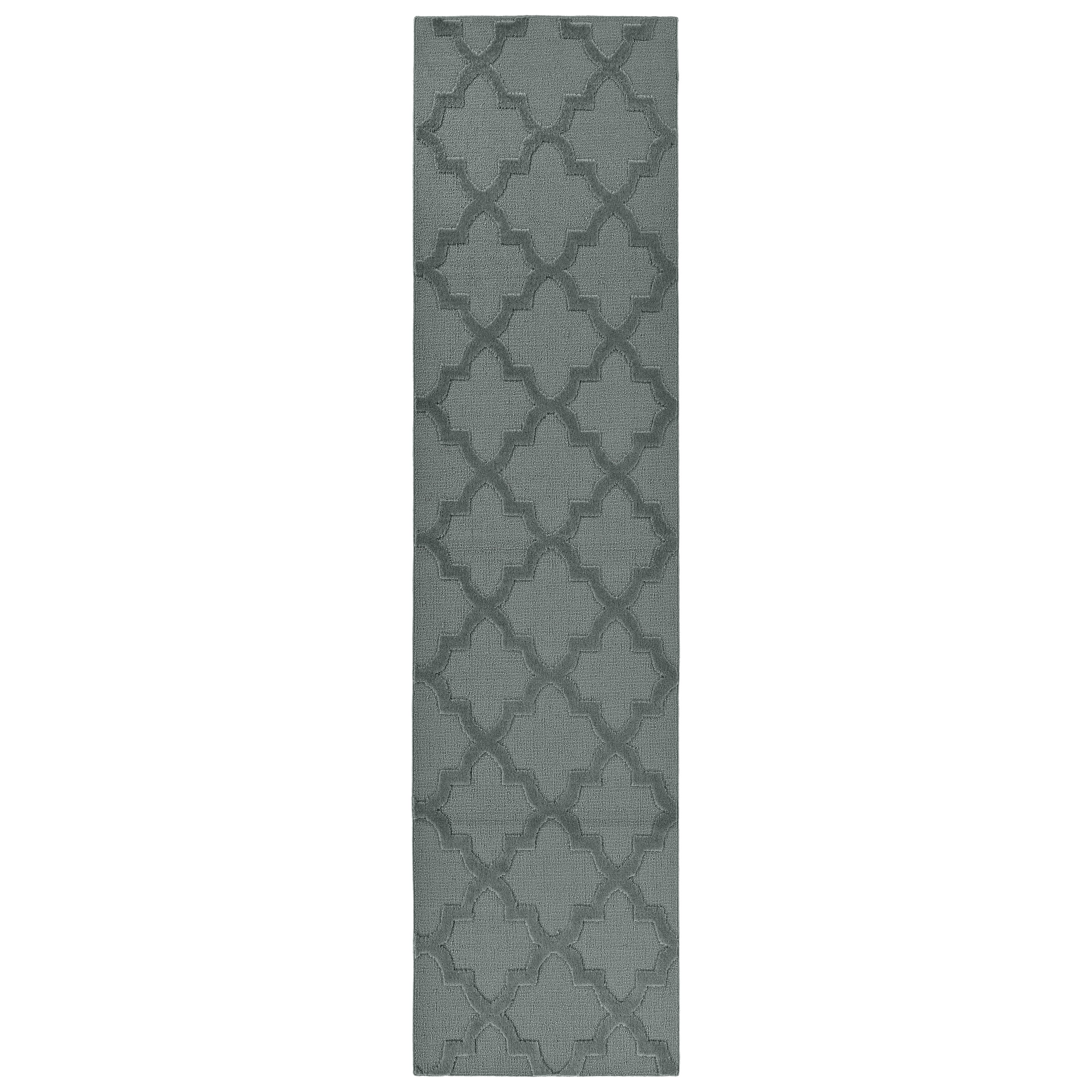 Garland Rug Quatro Polypropylene Sea Foam Indoor Runner Rug, 3' x 12'