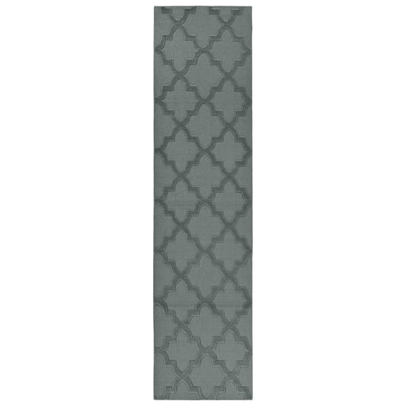 Garland Rug Quatro Polypropylene Sea Foam Indoor Runner Rug, 3' x 12'