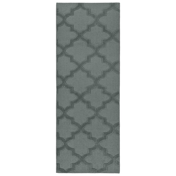 Garland Rug Quatro Polypropylene Sea Foam Indoor Runner Rug, 3' x 8'