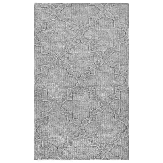 Garland Rug Quatro Polypropylene Silver Indoor Area Rug, 4' x 6'