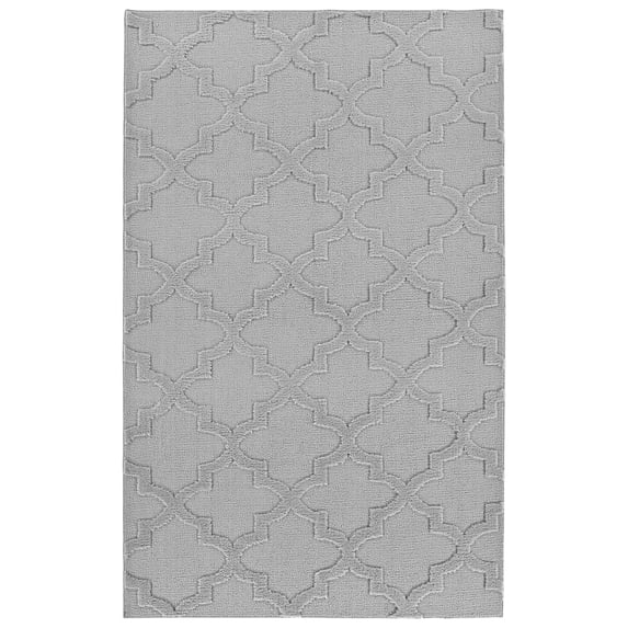 Garland Rug Quatro Polypropylene Silver Indoor Area Rug, 8' x 10'