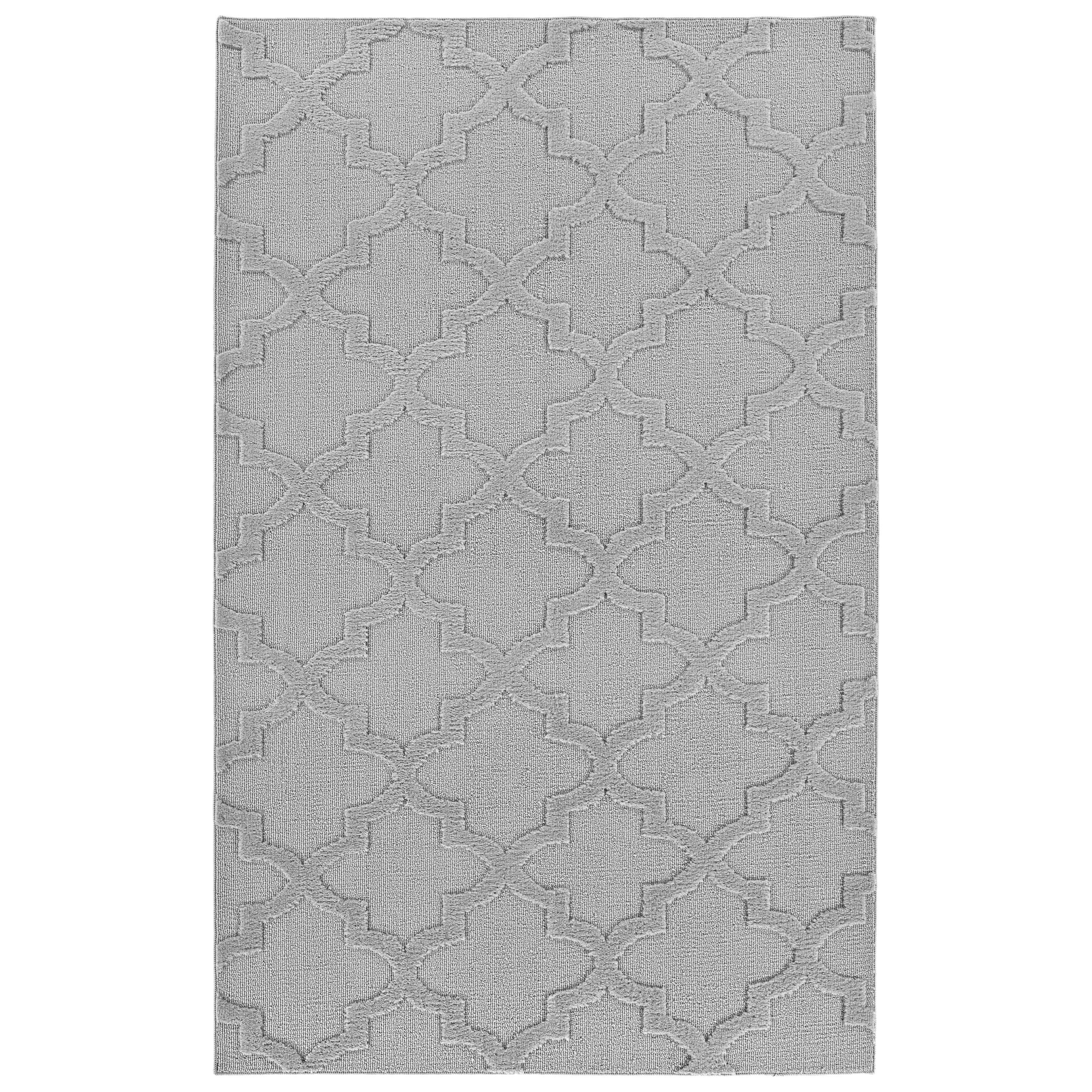 Garland Rug Quatro Polypropylene Silver Indoor Area Rug, 9' x 12'