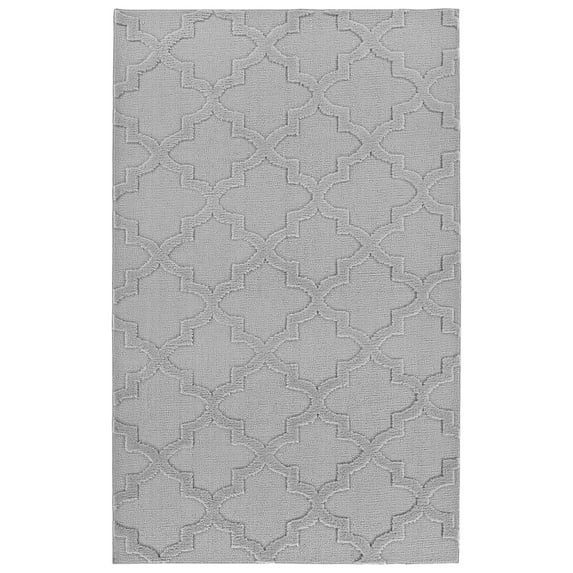Garland Rug Quatro Polypropylene Silver Indoor Area Rug, 9' x 12'