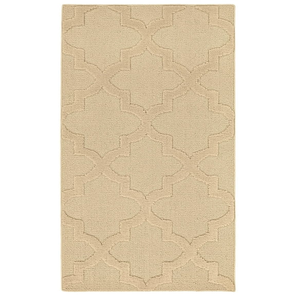 Garland Rug Quatro Polypropylene Tan Indoor Area Rug, 3' x 5'