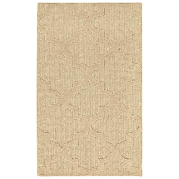 Garland Rug Quatro Polypropylene Tan Indoor Area Rug, 3' x 5'