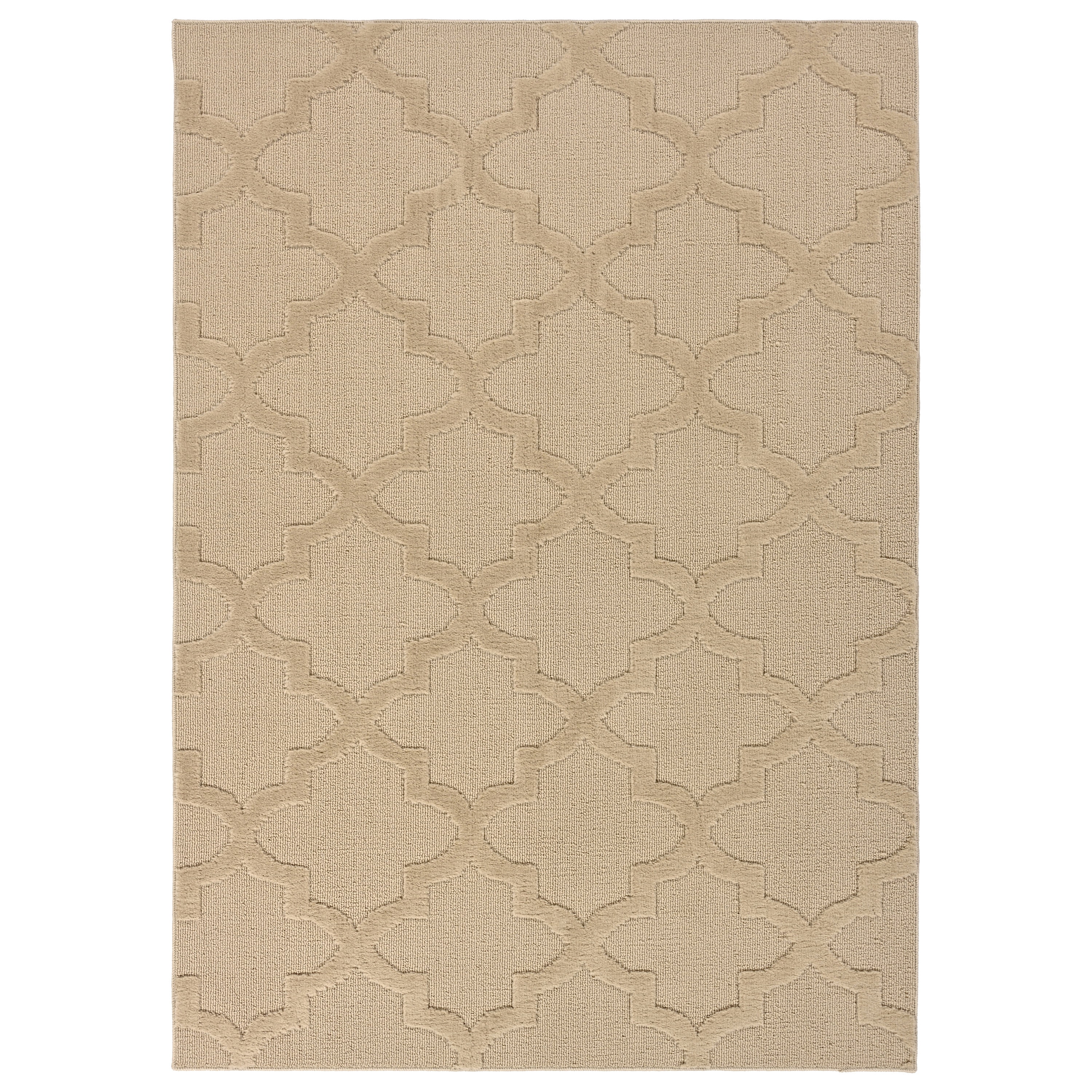 Garland Rug Quatro Polypropylene Tan Indoor Area Rug, 7'6" x 9'6"