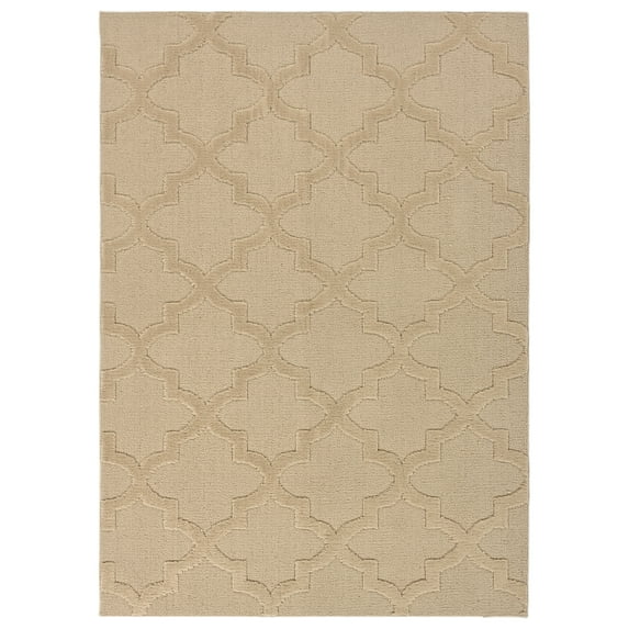 Garland Rug Quatro Polypropylene Tan Indoor Area Rug, 9' x 12'