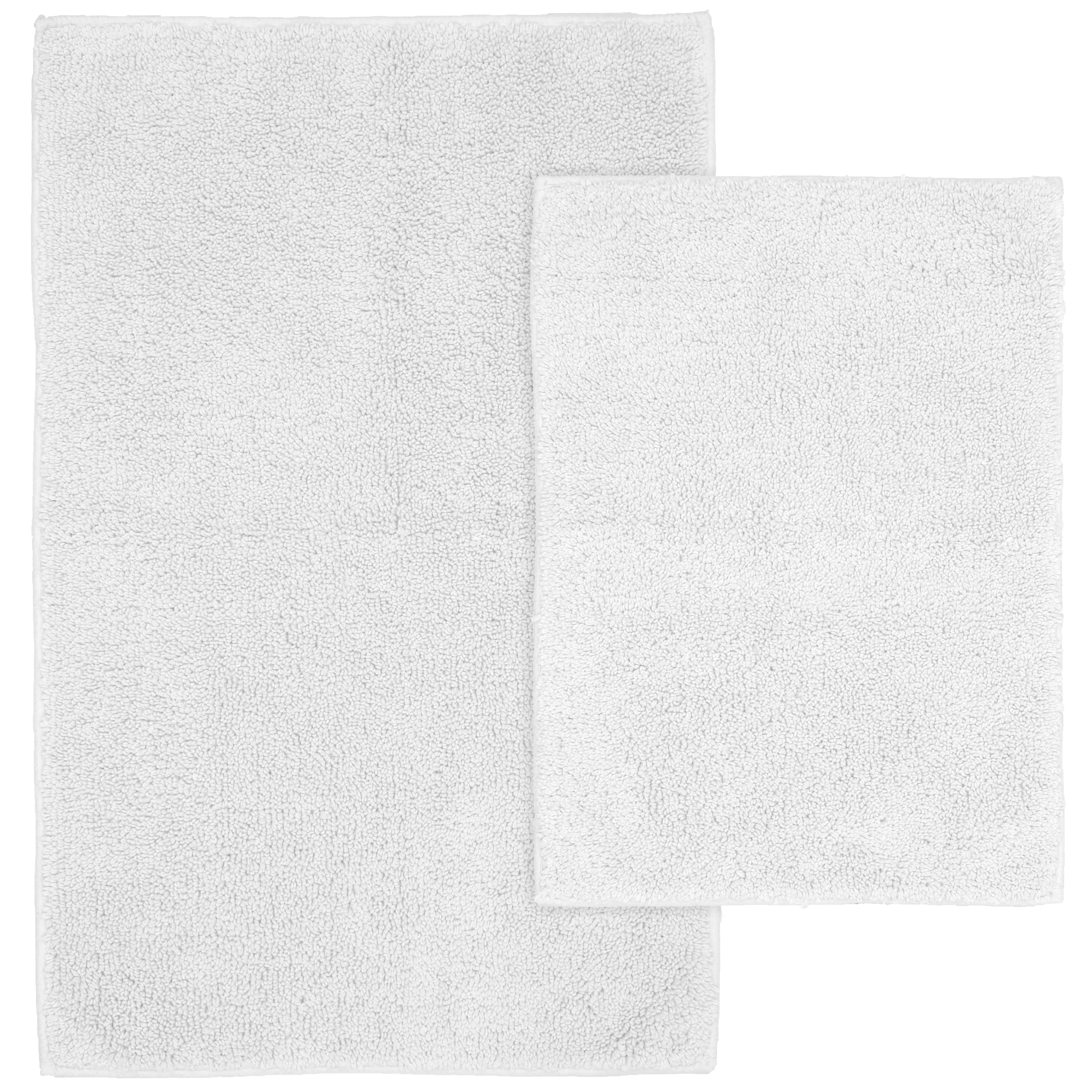 Garland Rug Queen Cotton 2 Piece Washable Bath Rug Set White